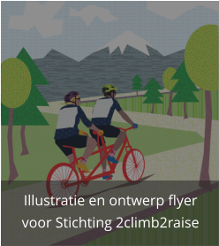 Illustratie en ontwerp flyer voor Stichting 2climb2raise