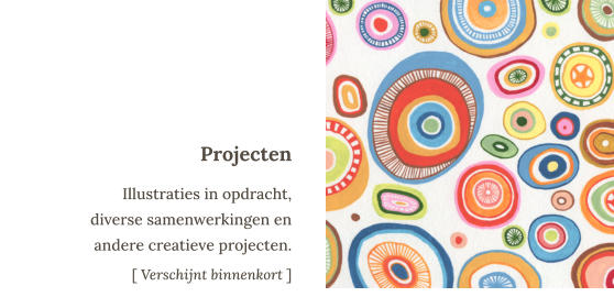 Projecten Illustraties in opdracht, diverse samenwerkingen en andere creatieve projecten. [ Verschijnt binnenkort ]