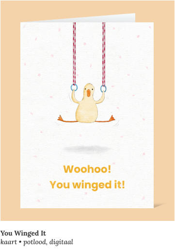 You Winged It kaart • potlood, digitaal