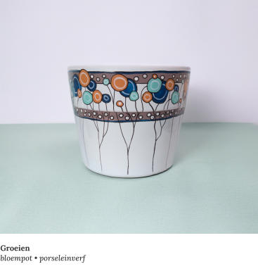 Groeien bloempot • porseleinverf