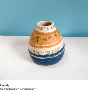 Earthlybloemenvaasje • porseleinverf